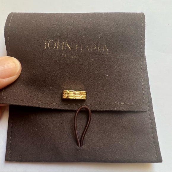 John Hardy Pave Icon Classic Wide Chain 925 Silver 18K Gold Bracelet 8" Size M - Picture 5 of 16